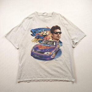 Vintage 1999 Chase NASCAR Jeff Gordon #24 Superman Gray T-Shirt Men’s XL Tee
